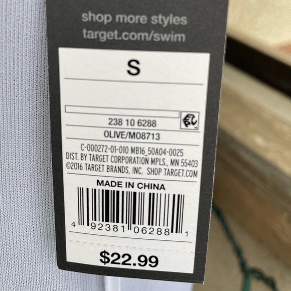 3/$20 Mossimo high neck army olive green bikini top size small - Picture 9 of 12